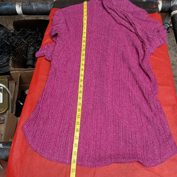 Chico's Pink Ribbed Button Down Shirt - Picture 12 of 14